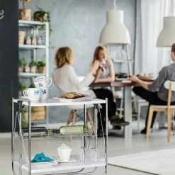 relaxdays Tablett »Serviertablett klappbar«, Stahl, Weiß Wei&szlig; Silber, Schwarz Silber -Neuetischkultur Verkäufe 2022 32beb566 356a 548a a27c c63885515bf8