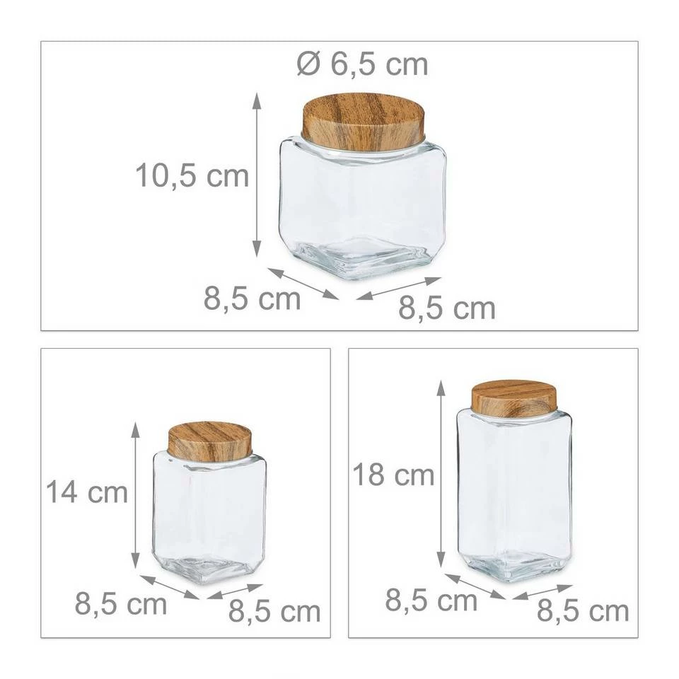 relaxdays Vorratsglas »6 x Vorratsglas«, Glas 4 relaxdays Vorratsglas »6 x Vorratsglas«, Glas – Bild 4