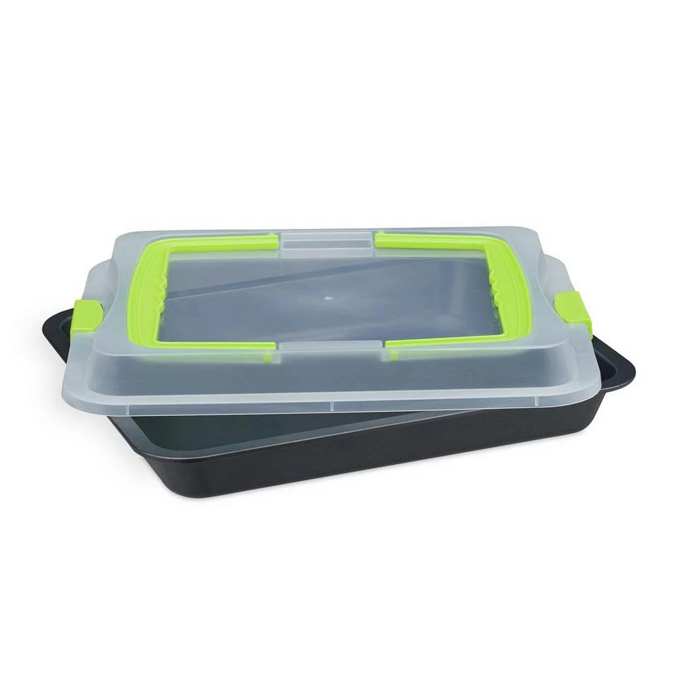 relaxdays Ofenschale »Backblech mit Deckel 3in1«, Stahl, Grün Schwarz Transparent Grün, Schwarz Transparent 6 relaxdays Ofenschale »Backblech mit Deckel 3in1«, Stahl, Grün Schwarz Transparent Grün, Schwarz Transparent – Bild 6