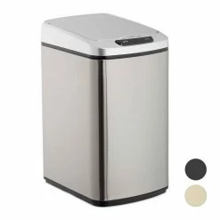 relaxdays Mülleimer »Sensor Mülleimer 12 l«, Rosegold Silber Schwarz, Gold Schwarz, Schwarz -Neuetischkultur Verkäufe 2022 370cbb6b de37 5859 866f 8e898019f144