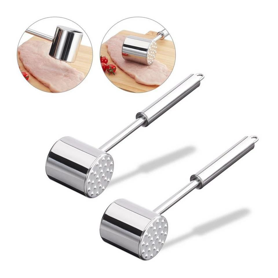 relaxdays Fleischklopfer »2 x Fleischklopfer aus Edelstahl« 1 relaxdays Fleischklopfer »2 x Fleischklopfer aus Edelstahl«