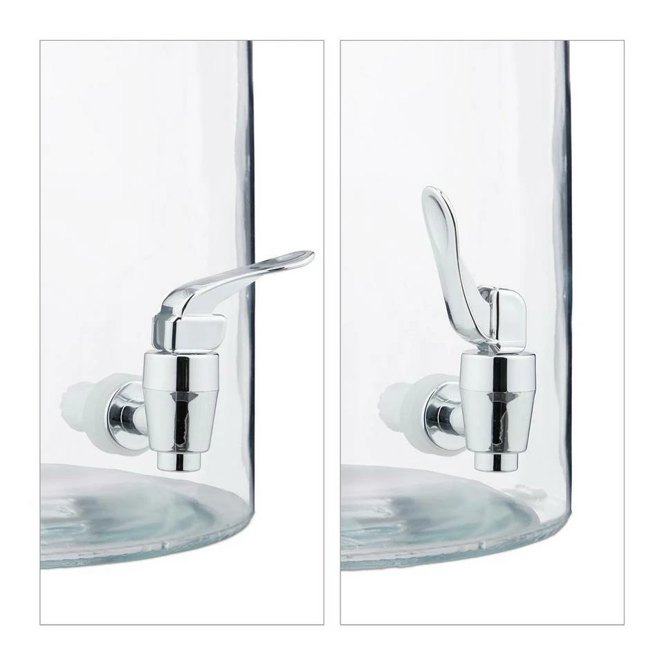 relaxdays Getränkespender Getränkespender Set mit 4 Trinkgläsern 7 relaxdays Getränkespender Getränkespender Set mit 4 Trinkgläsern – Bild 7