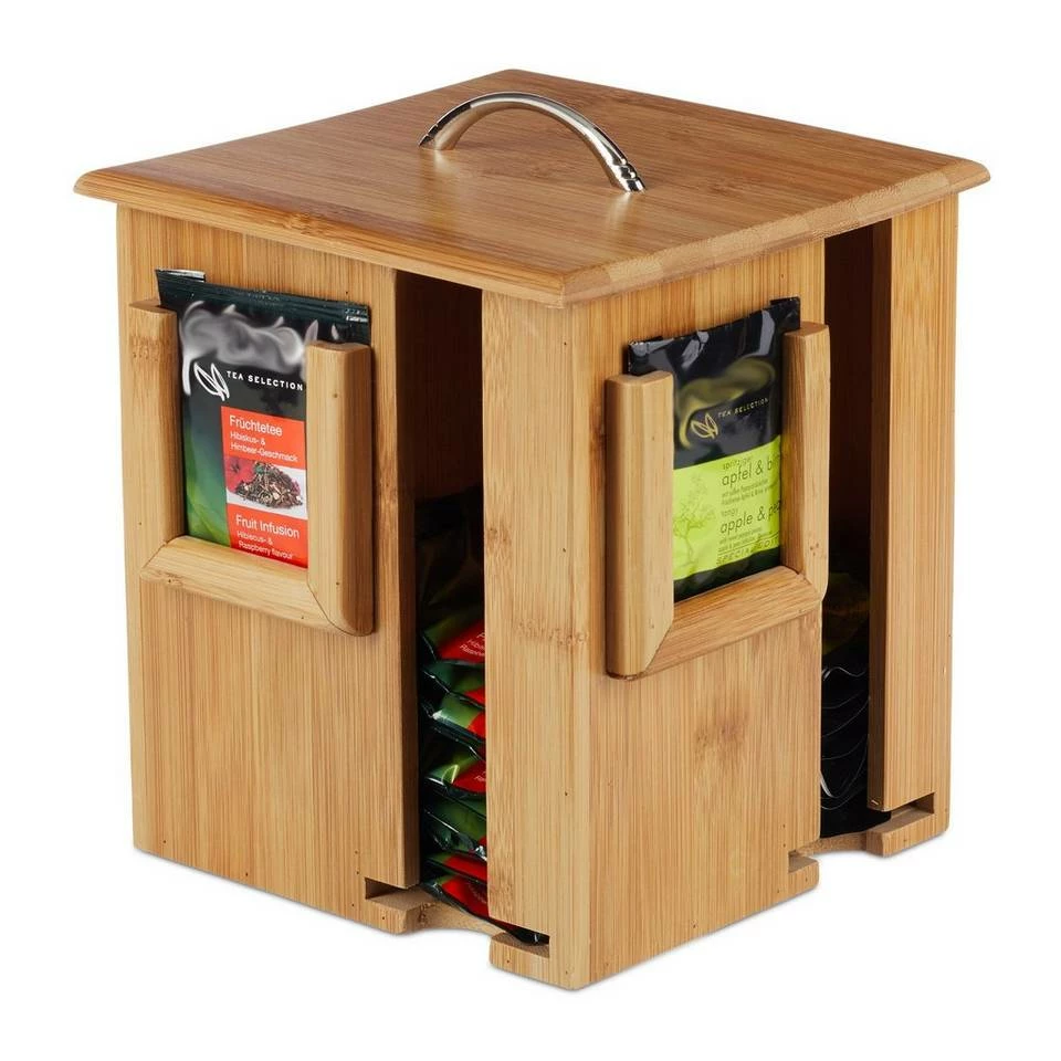 relaxdays Teebox »Teebox drehbar aus Bambus«, Bambus 1 relaxdays Teebox »Teebox drehbar aus Bambus«, Bambus