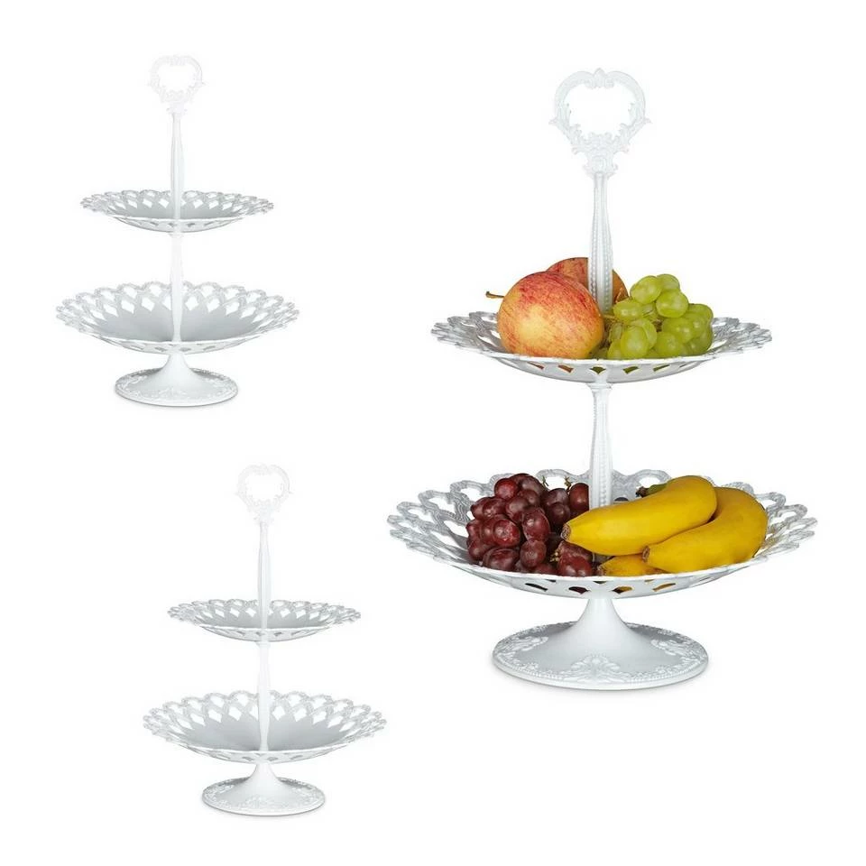 relaxdays Etagere »3 x Etagere Metall weiß«, Aluminium 1 relaxdays Etagere »3 x Etagere Metall weiß«, Aluminium