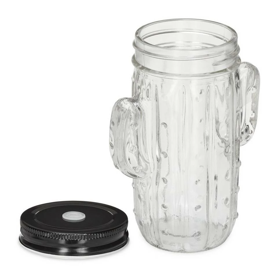 relaxdays Gläser-Set »8er Set Trinkgläser Kaktus mit Strohhalm«, Glas, mit abnehmbaren Deckel 6 relaxdays Gläser-Set »8er Set Trinkgläser Kaktus mit Strohhalm«, Glas, mit abnehmbaren Deckel – Bild 6