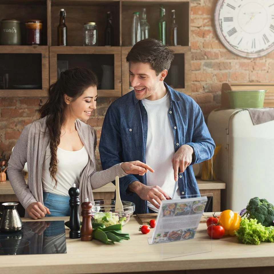 relaxdays Kochbuchhalter »4 x Buchaufsteller für DIN A4 Bücher« 3 relaxdays Kochbuchhalter »4 x Buchaufsteller für DIN A4 Bücher« – Bild 3