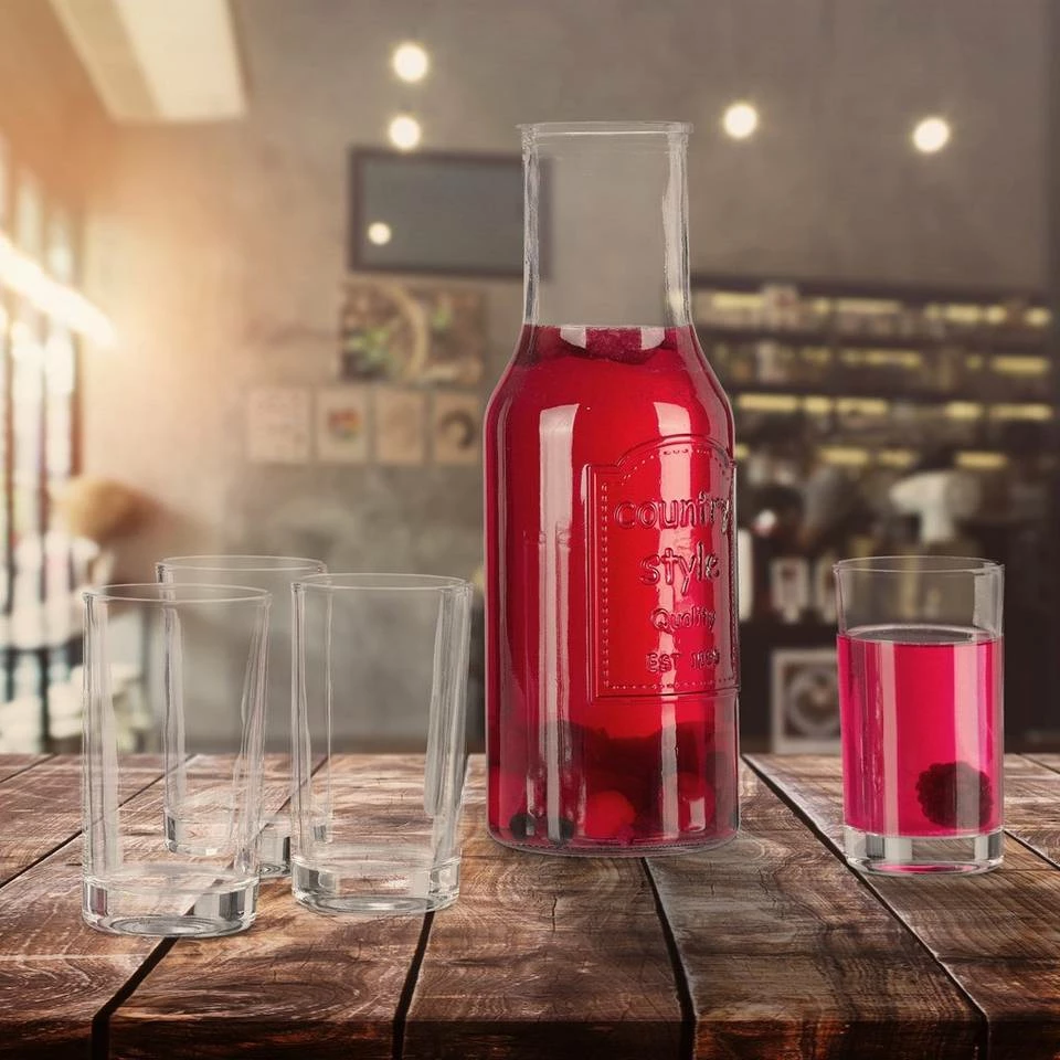 relaxdays Gläser-Set »Wasserkaraffe Set mit Gläsern«, Glas 2 relaxdays Gläser-Set »Wasserkaraffe Set mit Gläsern«, Glas – Bild 2