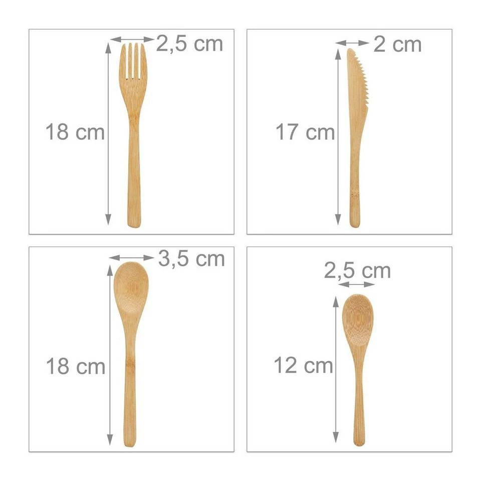 relaxdays Besteck-Set »Bambus Besteck Set« 5 relaxdays Besteck-Set »Bambus Besteck Set« – Bild 5