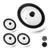 relaxdays Topfdeckel »4 x Topfdeckel 26-30 cm Silikon schwarz«