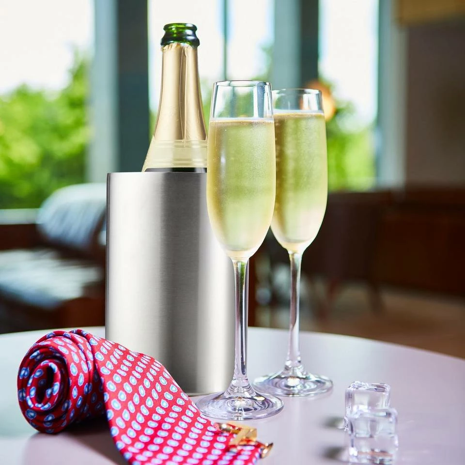 relaxdays Wein- und Sektkühler Flaschenkühler Edelstahl 2 relaxdays Wein- und Sektkühler Flaschenkühler Edelstahl – Bild 2