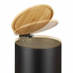 relaxdays Kosmetikeimer »Kosmetikeimer mit Bambusdeckel 5 Liter«, Schwarz Wei&szlig; Hellbraun Silber, Schwarz Hellbraun Silber, Grau Hellbraun Silber -Neuetischkultur Verkäufe 2022 3e423d2f cc3e 5d4e b4fa 74d1a3a9ffe3