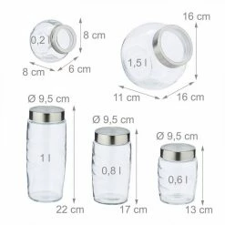 relaxdays Vorratsglas »Vorratsgläser 7er Set mit 5 Größen«, Glas 11 relaxdays Vorratsglas »Vorratsgläser 7er Set mit 5 Größen«, Glas -Neuetischkultur Verkäufe 2022 3e9268e2 5461 51b4 85ef 02609426290f