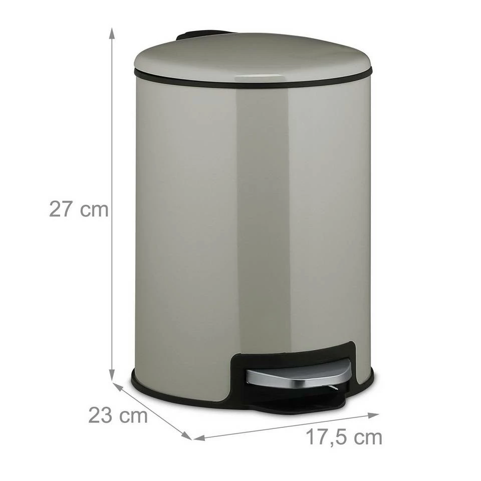 relaxdays Kosmetikeimer »Kosmetikeimer 3 Liter«, hellgrau Schwarz Silber, Grau Schwarz Silber, Weiß Schwarz Silber 4 relaxdays Kosmetikeimer »Kosmetikeimer 3 Liter«, hellgrau Schwarz Silber, Grau Schwarz Silber, Weiß Schwarz Silber – Bild 4