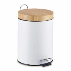 relaxdays Kosmetikeimer »Kosmetikeimer Bad 5 Liter«, Weiß Weiß Hellbraun Schwarz, Grau Hellbraun Schwarz, Schwarz Hellbraun