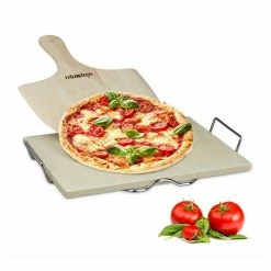 relaxdays Pizzastein »Pizzastein Set 1,5 cm«, Cordierit