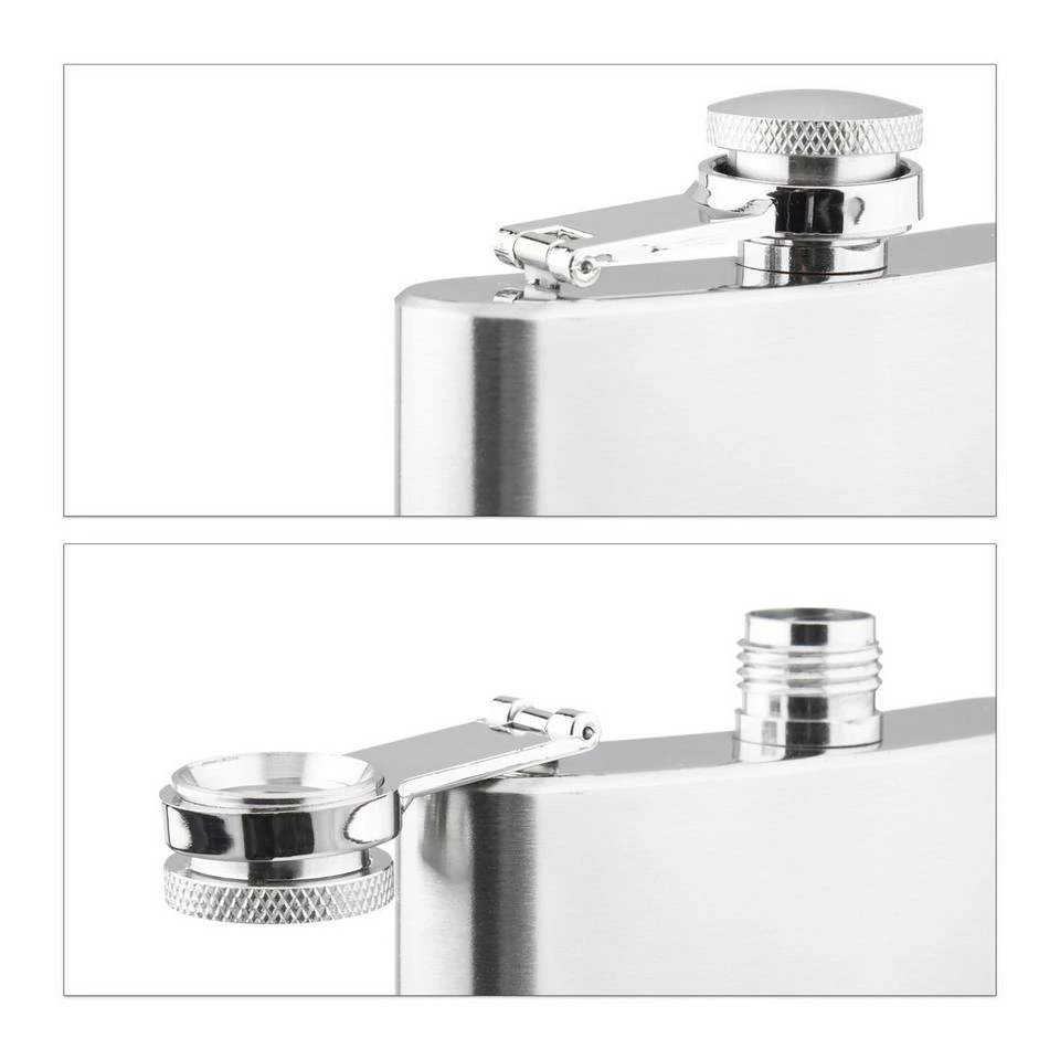 relaxdays Flachmann »Flachmann Set Edelstahl 7 teilig« 6 relaxdays Flachmann »Flachmann Set Edelstahl 7 teilig« – Bild 6