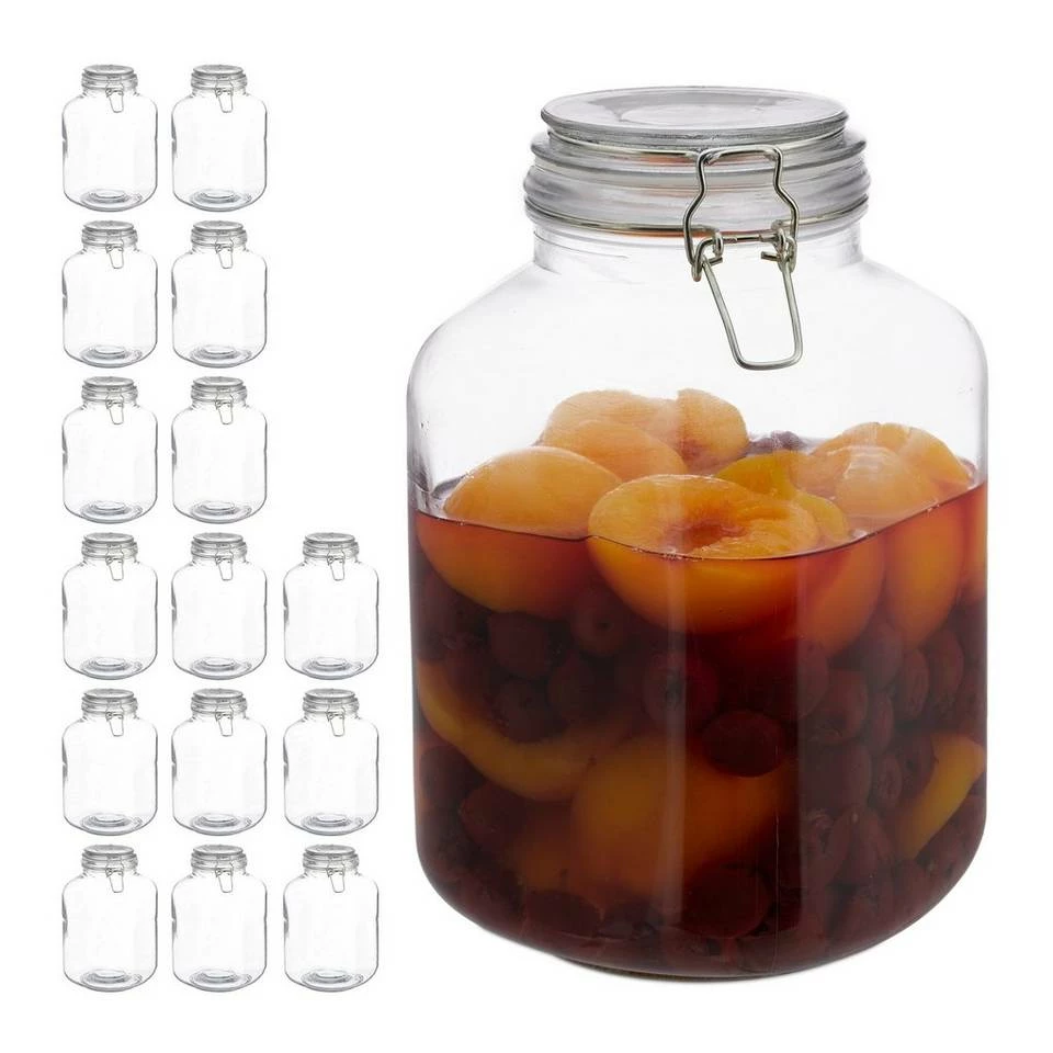 relaxdays Einmachglas »16 x 3 Liter Einmachglas«, Glas 1 relaxdays Einmachglas »16 x 3 Liter Einmachglas«, Glas