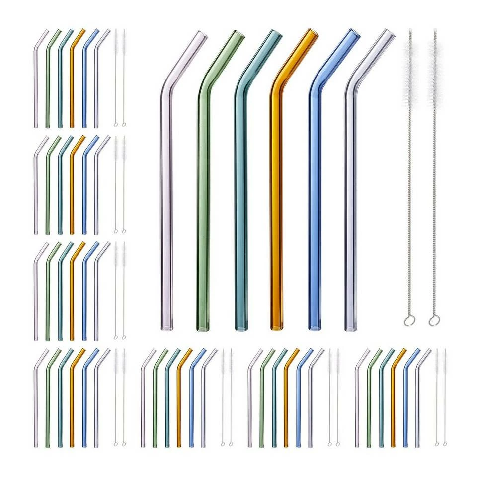 relaxdays Trinkhalme »48 x Strohhalme Glas bunt 23 cm« 1 relaxdays Trinkhalme »48 x Strohhalme Glas bunt 23 cm«