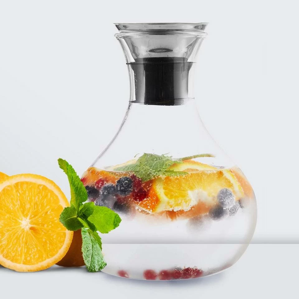 relaxdays Karaffe »2 x Glaskaraffe 1,5 Liter bauchig« 2 relaxdays Karaffe »2 x Glaskaraffe 1,5 Liter bauchig« – Bild 2