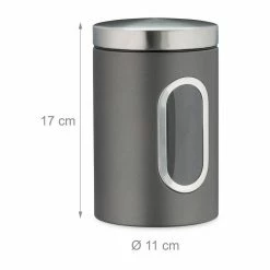 relaxdays Vorratsdose »1 x graue Vorratsdose mit Sichtfenster«, Eisen 11 relaxdays Vorratsdose »1 x graue Vorratsdose mit Sichtfenster«, Eisen -Neuetischkultur Verkäufe 2022 4bfedfd8 adf8 5f88 a4b7 f8e5aea59ae2
