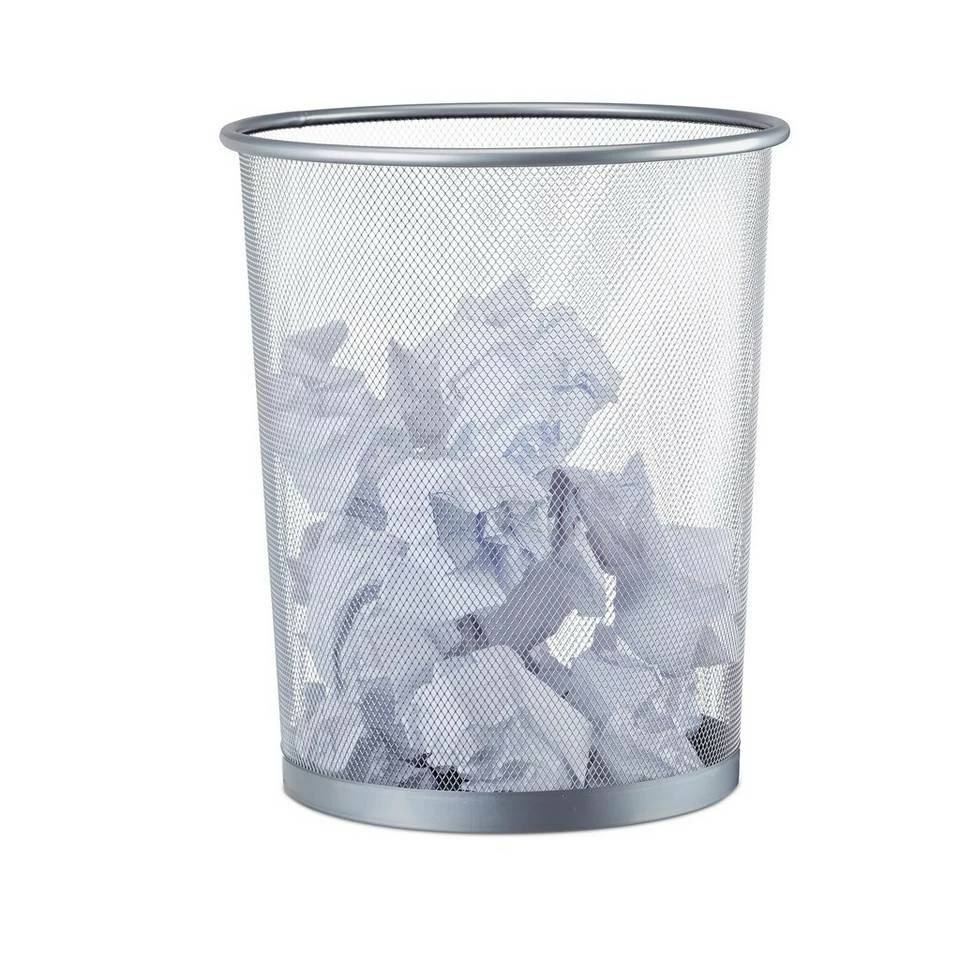 relaxdays Papierkorb »Großer Papierkorb Drahtgeflecht«, Silber Schwarz 1 relaxdays Papierkorb »Großer Papierkorb Drahtgeflecht«, Silber Schwarz