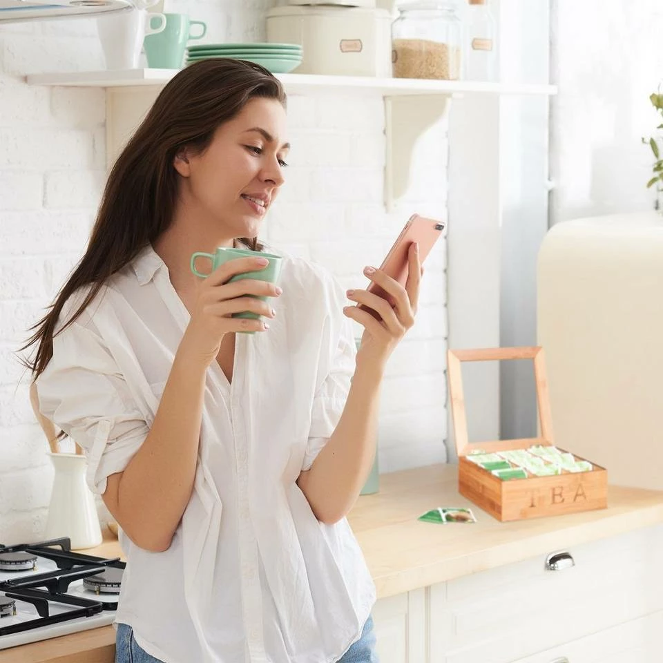 relaxdays Teebox »Teebox Bambus 9 Fächer«, Bambus 5 relaxdays Teebox »Teebox Bambus 9 Fächer«, Bambus – Bild 5