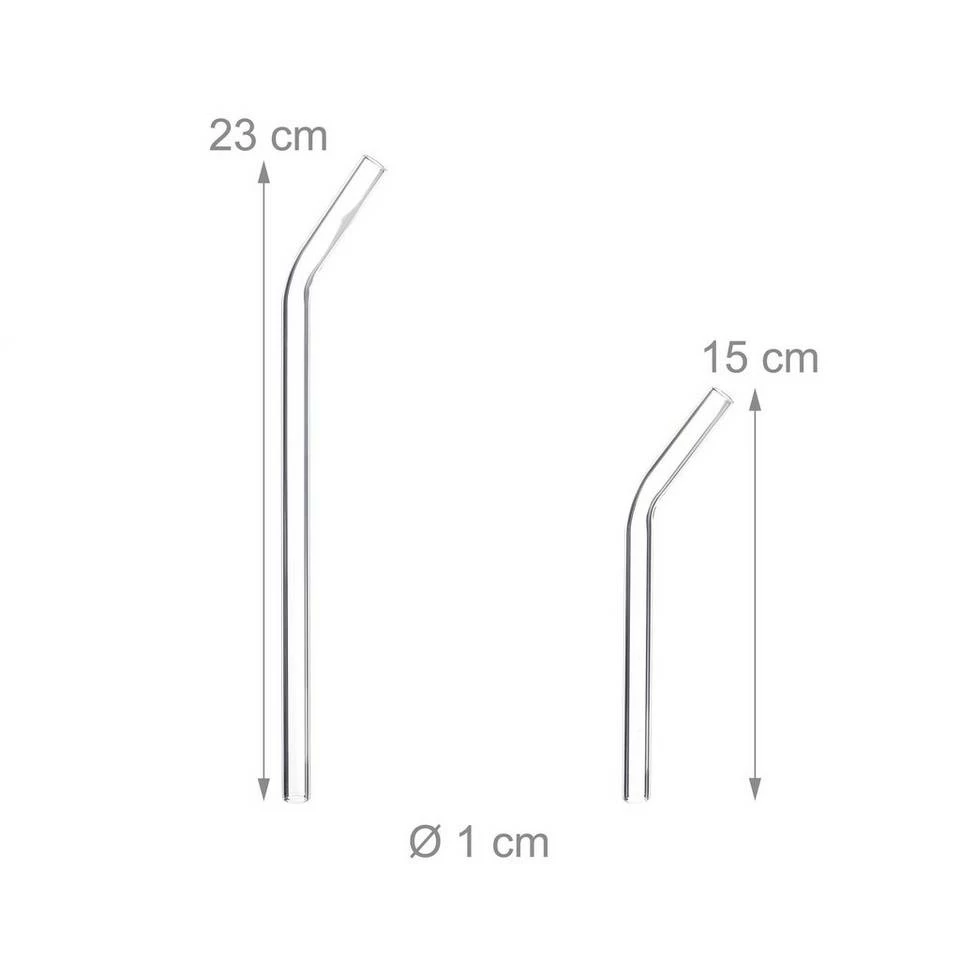 relaxdays Trinkhalme »12 x Strohhalme Glas gebogen 15 & 23 cm« 4 relaxdays Trinkhalme »12 x Strohhalme Glas gebogen 15 & 23 cm« – Bild 4