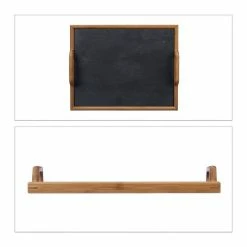 relaxdays Servierbrett »Serviertablett mit Schieferplatte«, Bambus -Neuetischkultur Verkäufe 2022 510c24d0 d8f4 5bc8 97ed c26fb259cf3e