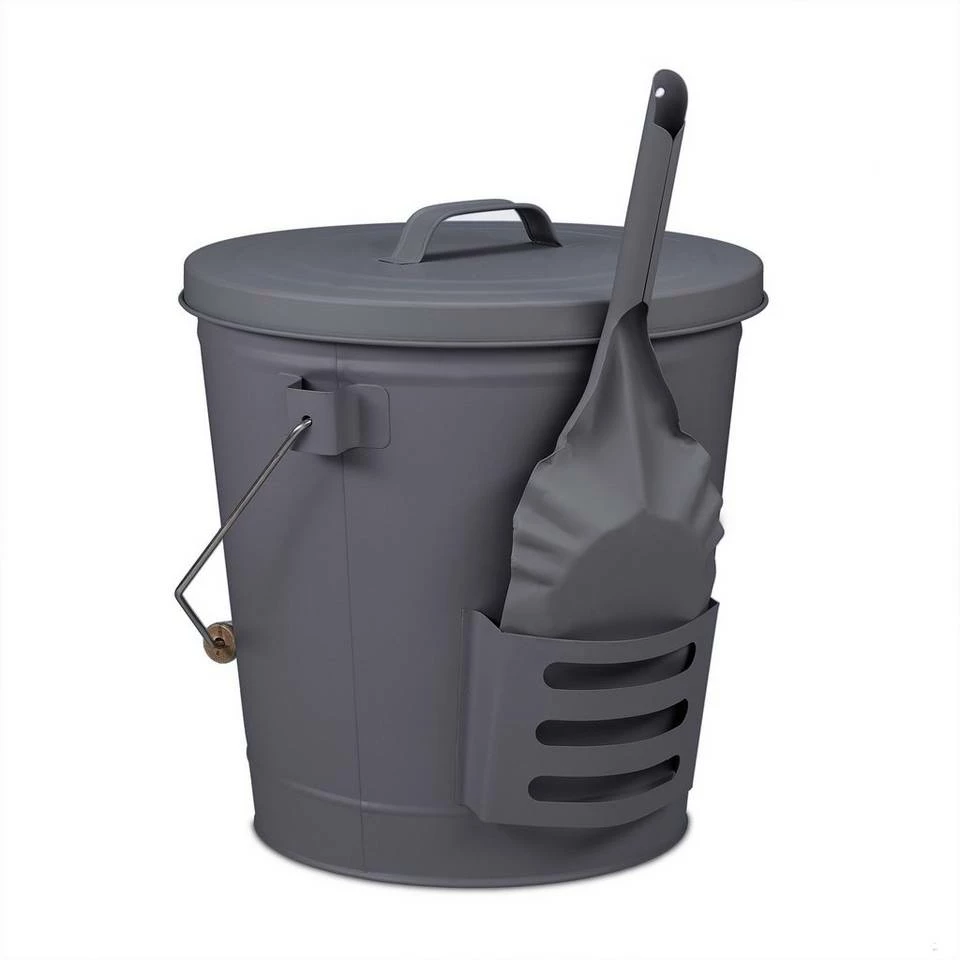 relaxdays Aschekasten »Ascheeimer mit Deckel und Schaufel« 1 relaxdays Aschekasten »Ascheeimer mit Deckel und Schaufel«