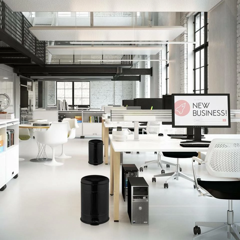 relaxdays Mülleimer »Treteimer Metall 20 Liter«, hellgrau Grau Schwarz, Weiß Schwarz, Schwarz 5 relaxdays Mülleimer »Treteimer Metall 20 Liter«, hellgrau Grau Schwarz, Weiß Schwarz, Schwarz – Bild 5