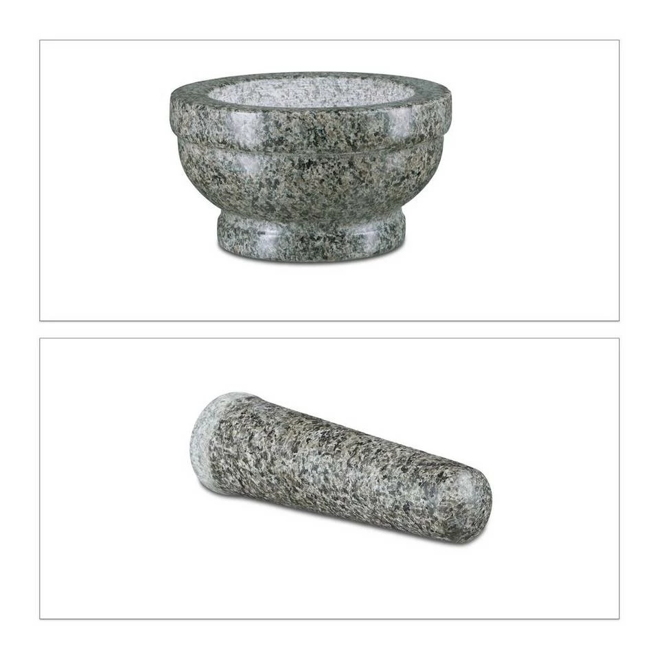 relaxdays Mörser »Granit Mörser mit Stößel 17 cm« 9 relaxdays Mörser »Granit Mörser mit Stößel 17 cm« – Bild 9