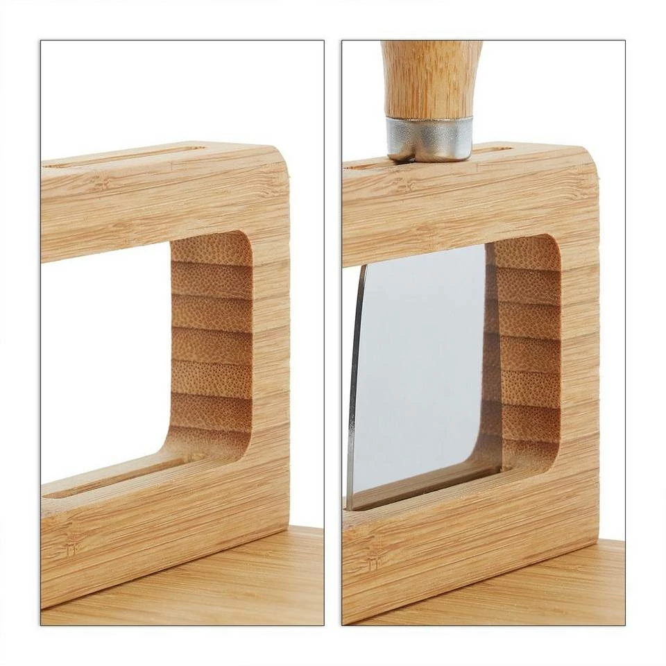 relaxdays Käsebrett »Bambus Käsebrett mit Besteck«, Bambus 7 relaxdays Käsebrett »Bambus Käsebrett mit Besteck«, Bambus – Bild 7