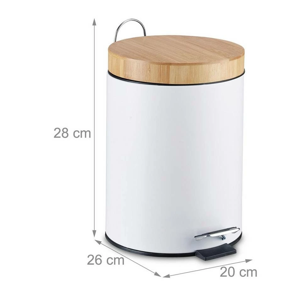 relaxdays Kosmetikeimer »Kosmetikeimer Bad 5 Liter«, Weiß Weiß Hellbraun Schwarz, Grau Hellbraun Schwarz, Schwarz Hellbraun 4 relaxdays Kosmetikeimer »Kosmetikeimer Bad 5 Liter«, Weiß Weiß Hellbraun Schwarz, Grau Hellbraun Schwarz, Schwarz Hellbraun – Bild 4