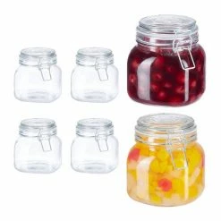 relaxdays Einmachglas »750 ml Einmachgläser im 6er Set«, Glas