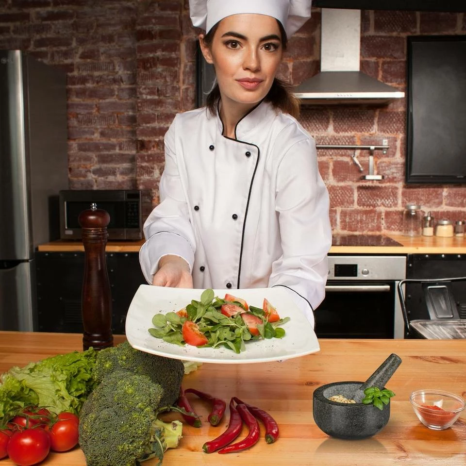 relaxdays Mörser »Granit Mörser mit Stößel 16 cm« 2 relaxdays Mörser »Granit Mörser mit Stößel 16 cm« – Bild 2