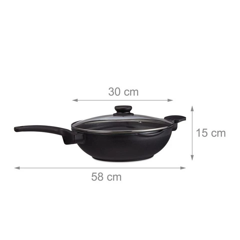 relaxdays Wok »Wokpfanne mit Deckel 30 cm« 4 relaxdays Wok »Wokpfanne mit Deckel 30 cm« – Bild 4