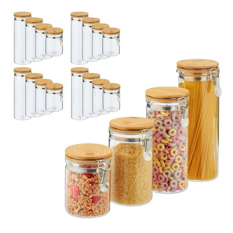 relaxdays Vorratsglas »20 x Vorratsglas«, Glas 1 relaxdays Vorratsglas »20 x Vorratsglas«, Glas