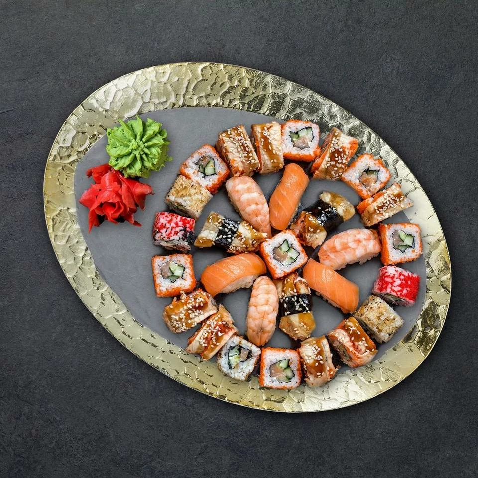 relaxdays Servierteller »Ovaler Servierteller mit Goldrand«, Glas 5 relaxdays Servierteller »Ovaler Servierteller mit Goldrand«, Glas – Bild 5