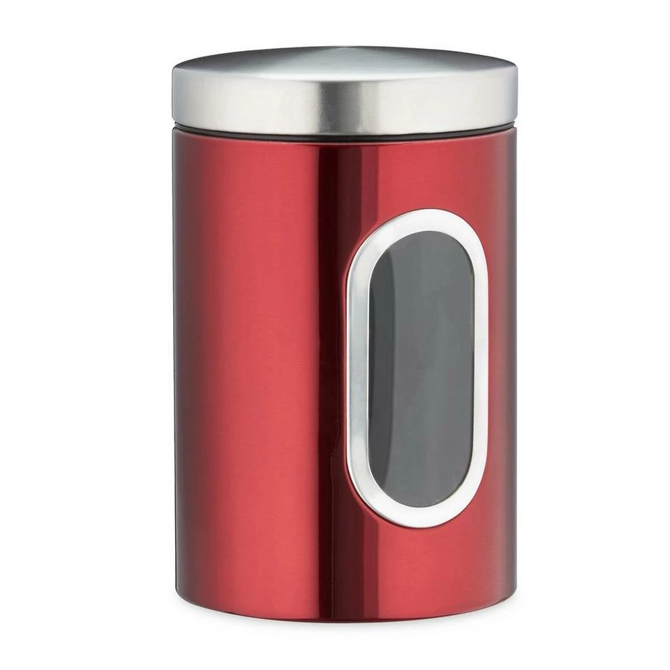relaxdays Vorratsdose »1 x rote Vorratsdose mit Sichtfenster«, Eisen 8 relaxdays Vorratsdose »1 x rote Vorratsdose mit Sichtfenster«, Eisen – Bild 8