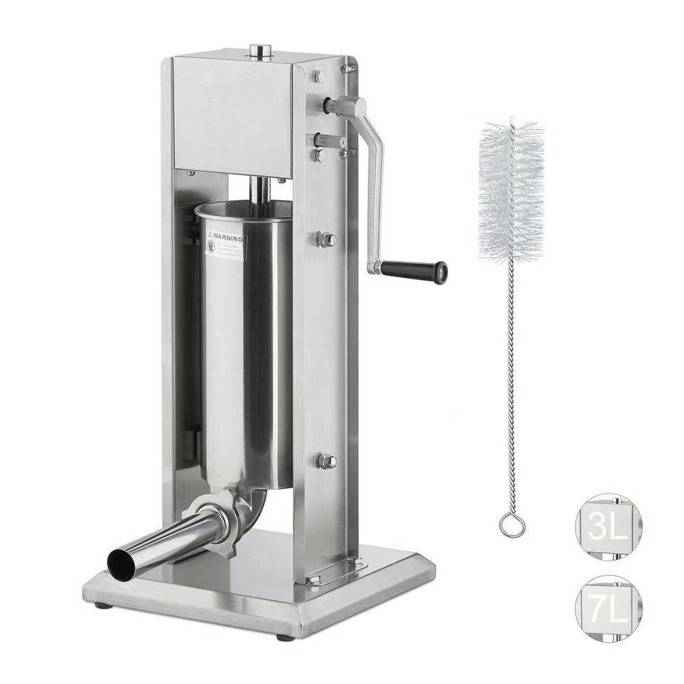 relaxdays Wurstfüllaufsatz Wurstmaschine Edelstahl, 3 Liter 9 relaxdays Wurstfüllaufsatz Wurstmaschine Edelstahl, 3 Liter – Bild 9