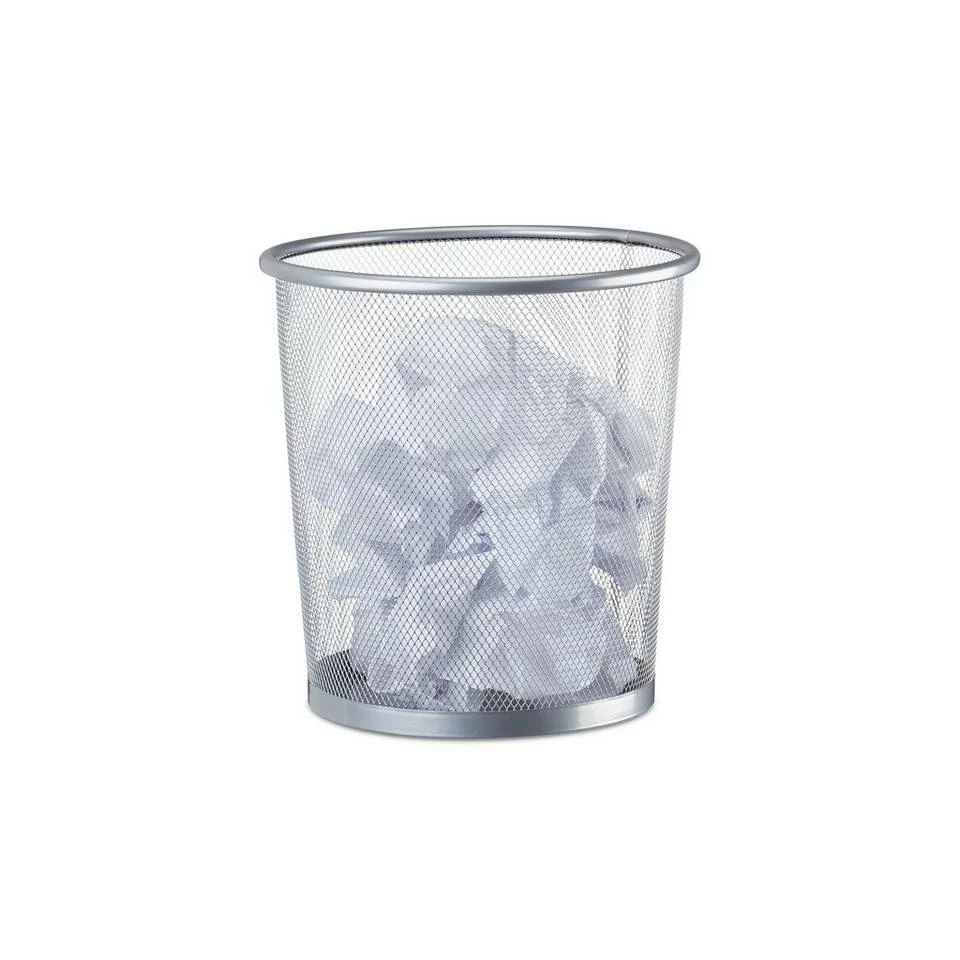 relaxdays Papierkorb »Papierkorb rund Metallgeflecht«, Silber Schwarz 1 relaxdays Papierkorb »Papierkorb rund Metallgeflecht«, Silber Schwarz