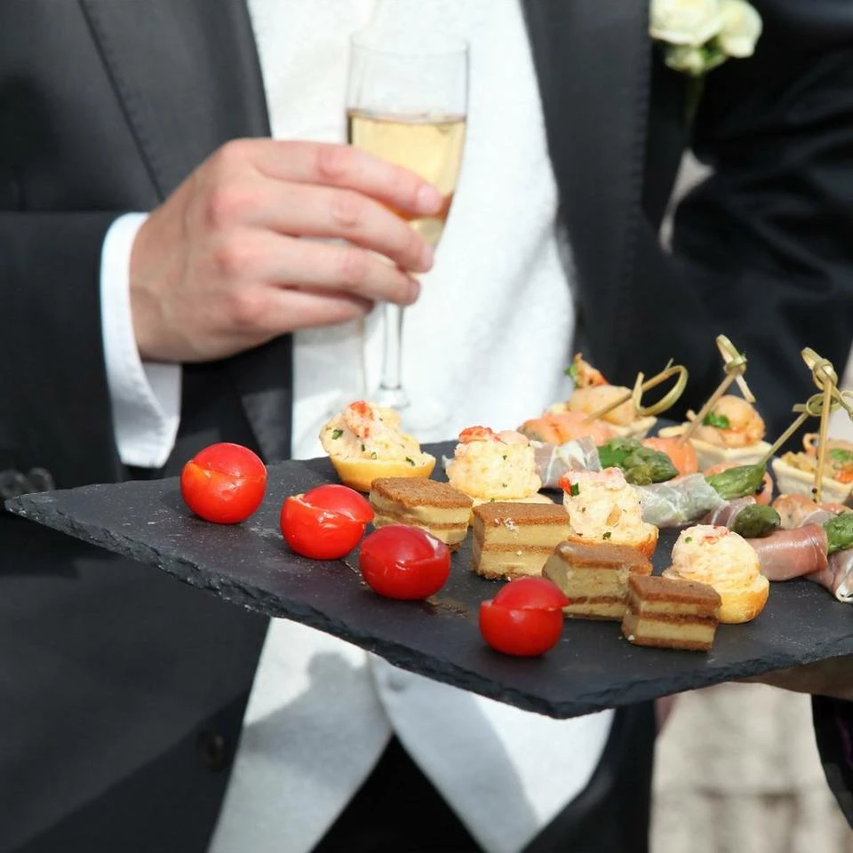 relaxdays Servierplatte »12 x Schieferplatte quadratisch«, Schiefer 3 relaxdays Servierplatte »12 x Schieferplatte quadratisch«, Schiefer – Bild 3