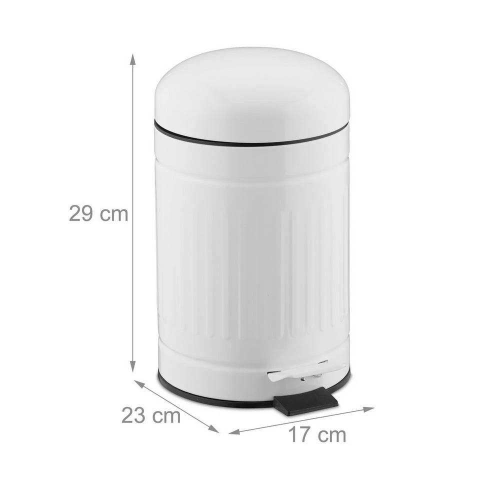 relaxdays Kosmetikeimer »Kosmetikeimer 3 Liter«, Weiß Weiß, Schwarz, Grau 4 relaxdays Kosmetikeimer »Kosmetikeimer 3 Liter«, Weiß Weiß, Schwarz, Grau – Bild 4