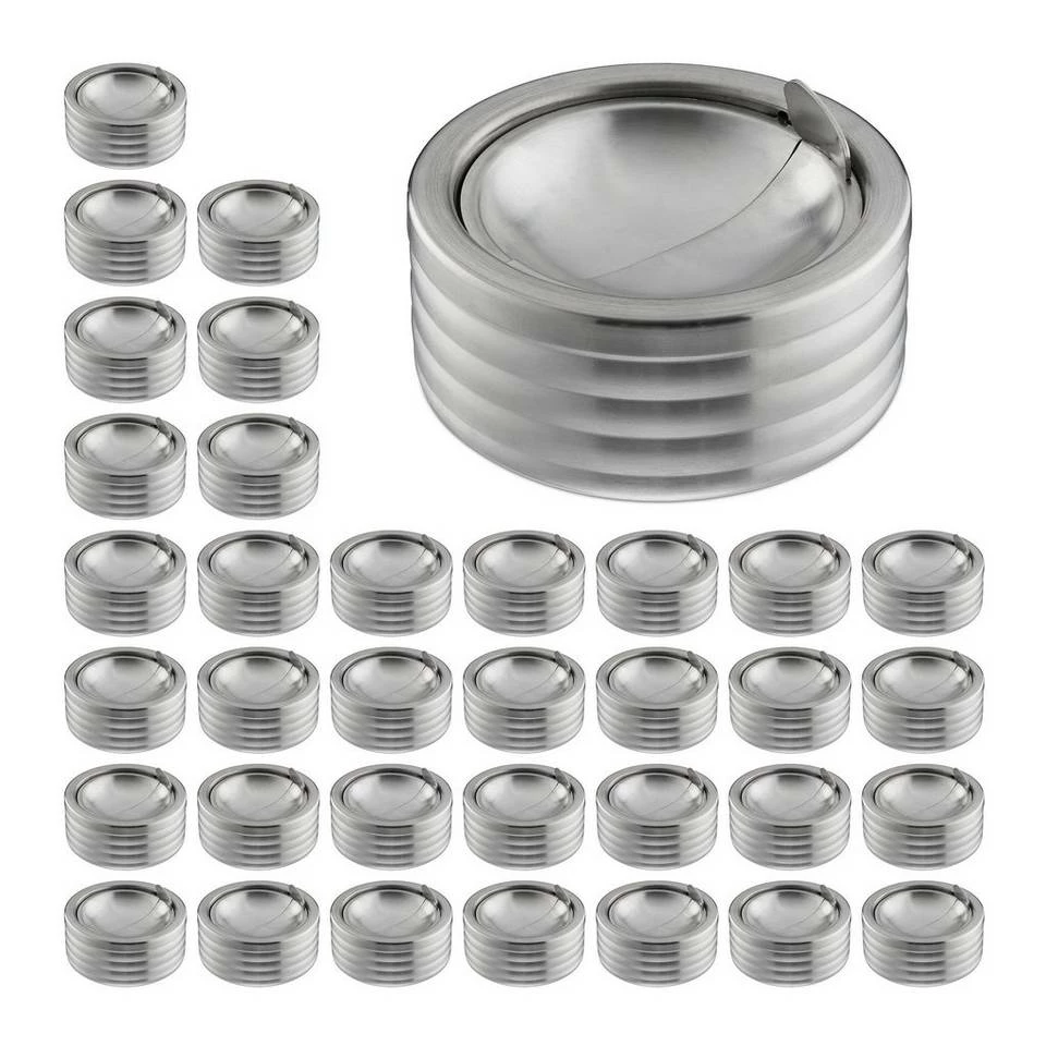 relaxdays Aschenbecher »36 x Windaschenbecher mit Deckel« 1 relaxdays Aschenbecher »36 x Windaschenbecher mit Deckel«