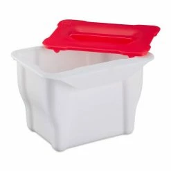 relaxdays Biomülleimer »Biomülleimer Küche 5l weiß/rot«