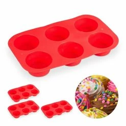 relaxdays Muffinplatten »4 x 6er Muffinform aus Silikon«, Silikon
