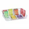 relaxdays Teebox »Transparente Teebox mit 8 Fächern«, Kunststoff