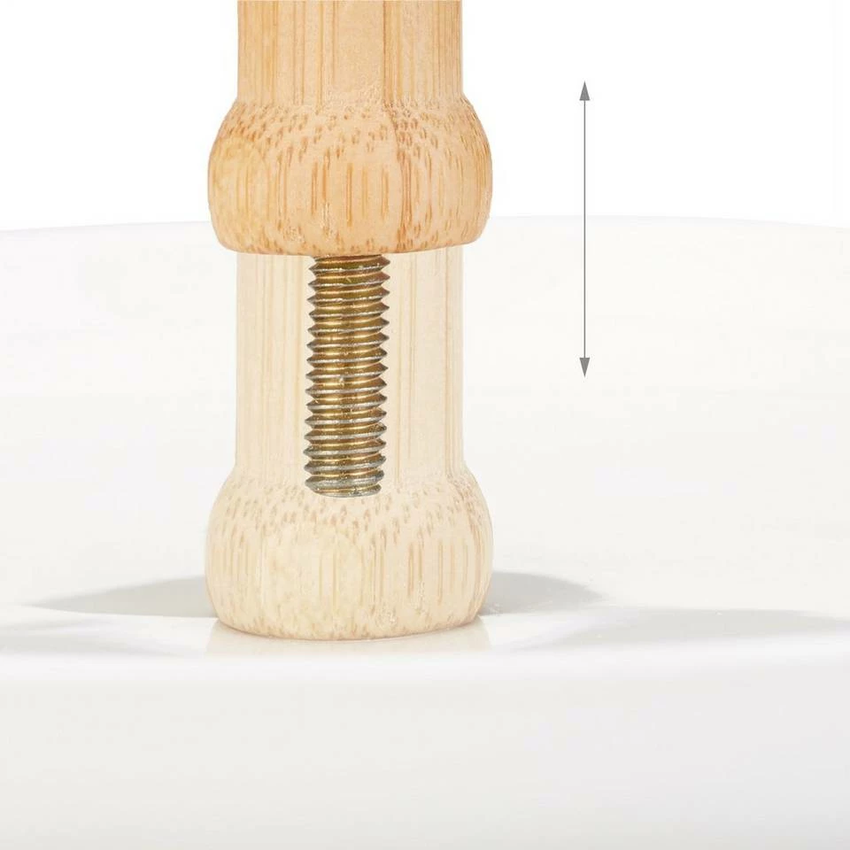 relaxdays Etagere »Etagere Bambus und Keramik«, Bambus, 3 Weiß Hellbraun, Hellbraun 6 relaxdays Etagere »Etagere Bambus und Keramik«, Bambus, 3 Weiß Hellbraun, Hellbraun – Bild 6