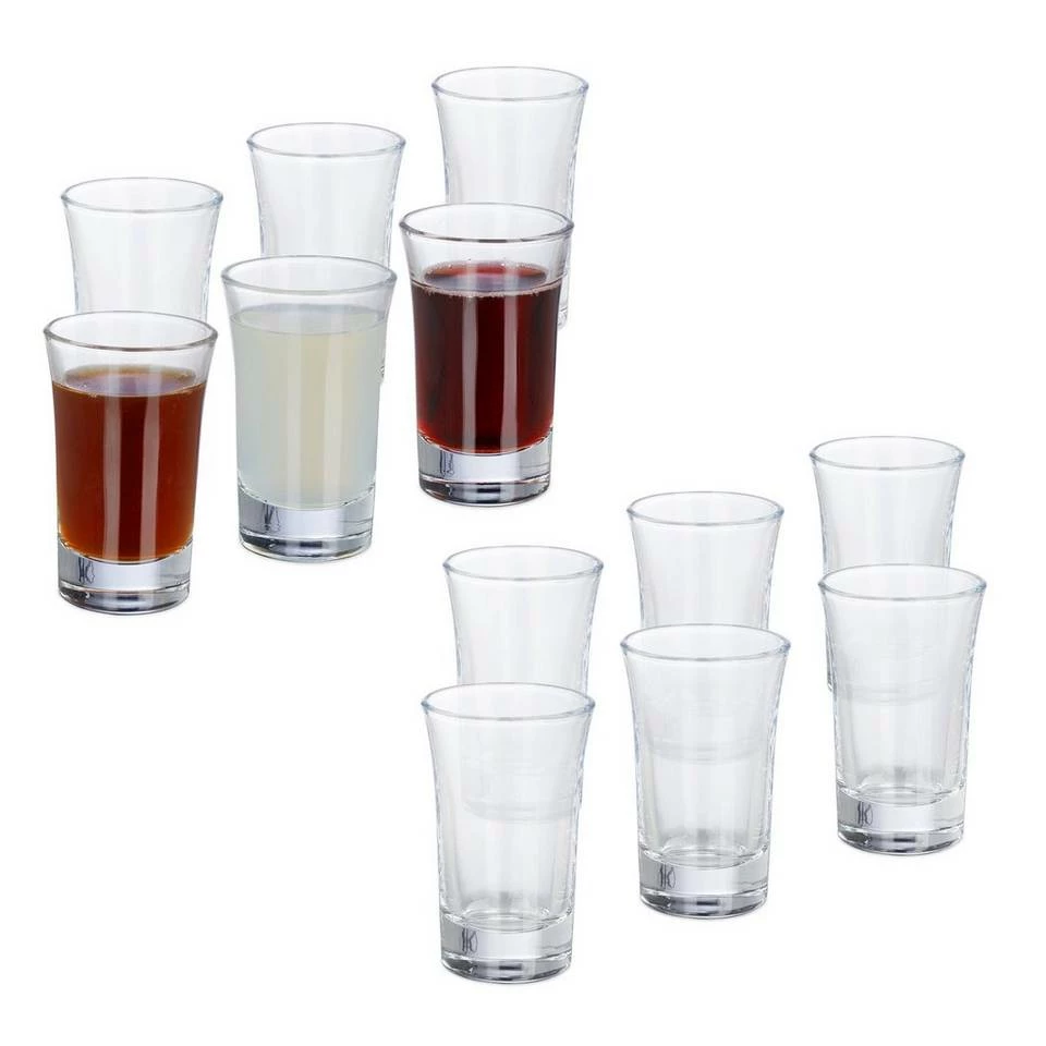 relaxdays Schnapsglas »12 x Schnapsgläser 4cl«, Glas 1 relaxdays Schnapsglas »12 x Schnapsgläser 4cl«, Glas