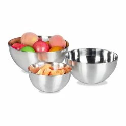 relaxdays Rührschüssel »Rührschüssel Set 3-teilig«, Edelstahl
